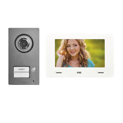 Серая вызывная панель - 1722/95 - urmet - встраиваемая / для наружного применения / с камерой