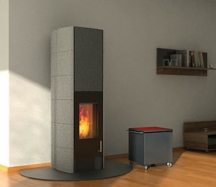 Печь-камин на дровах - T-LINE ECO2 TALL VERSION - Tonwerk Lausen AG - 0-5 кВ / современная / из металла