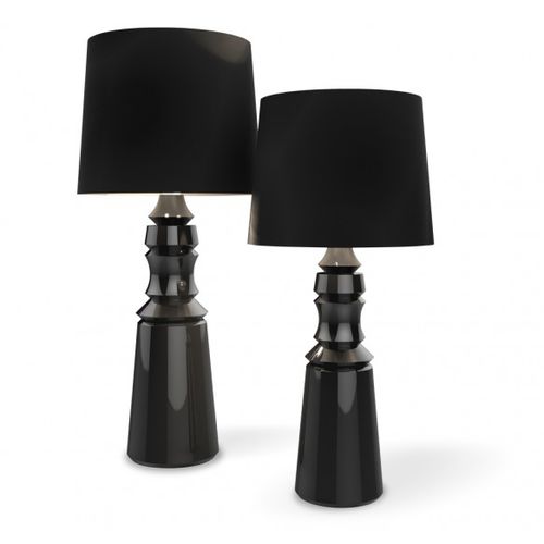 Напольная лампа - OVERSIZED - VISO Lighting - из ткани / из лакированной древесины / современная