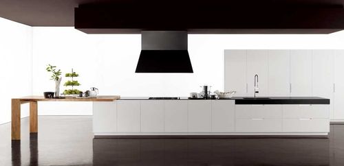 Современная кухня - BLOK - Zampieri Cucine - из дерева / островного типа / со встроенной ручкой