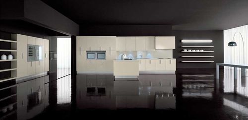 Современная кухня - LINE - Zampieri Cucine - из дерева / с ручками / лакированная