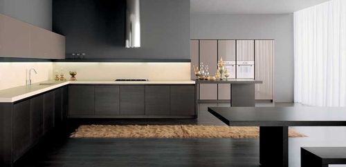 Современная кухня - AXIS - Zampieri Cucine - из фанерованной древесины / без ручки