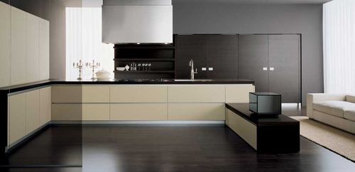 Современная кухня - AXIS - Zampieri Cucine - из фанерованной древесины / без ручки / лакированная