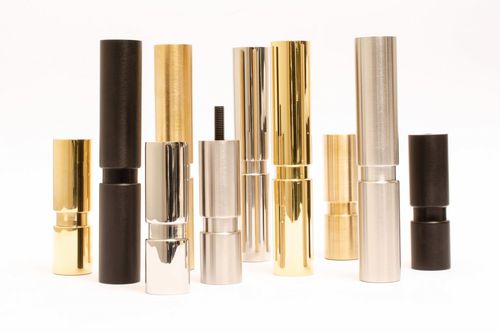 Ножка для мебели из матовой нержавеющей стали - CYLINDER  - B&B Sweden, Bäccman & Berglund Sweden - из полированной нержавеющей стали / из матированной меди / из полированной меди