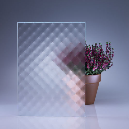 Закаленная стеклянная панель - MASTER-SOFT® - Glassolutions - текстурированная / 3D / полупрозрачная