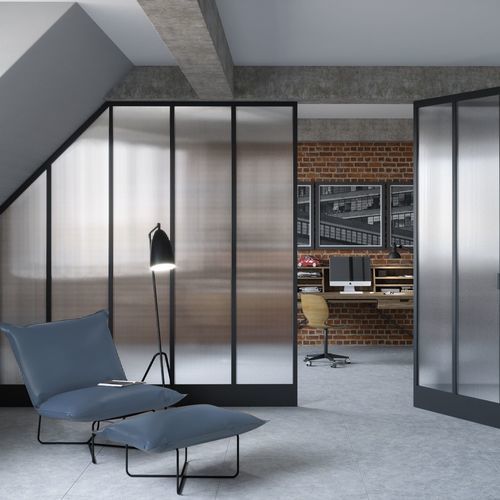 Закаленная стеклянная панель - VISIOSUN® - Glassolutions - декорированная / текстурированная / полупрозрачная