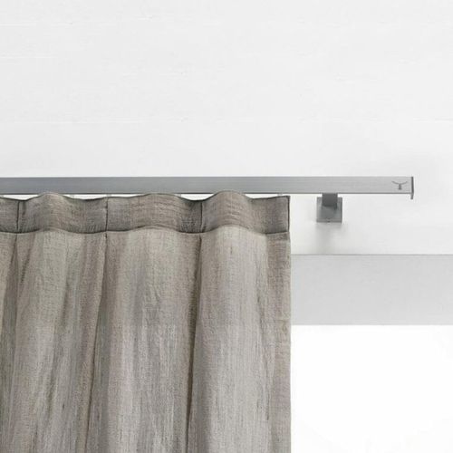 Рельсовый карниз для штор потолочное крепление - LINEA - TAO DESIGN - настенное крепление / для драпированных занавесок / для двойных штор