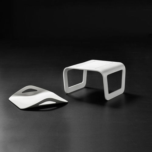 Современный журнальный столик - SULA  - TAO DESIGN - из стали / с основанием из стали / прямоугольный