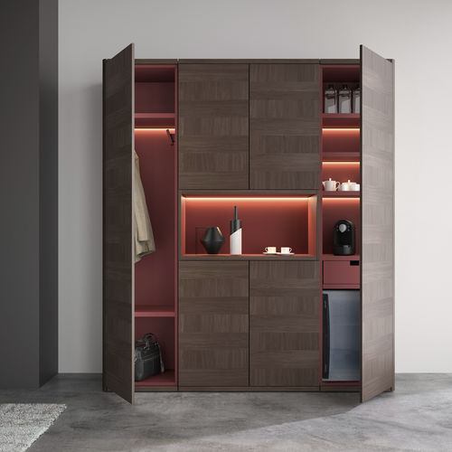 Высокий шкаф для папок - ARTDECO - Ofifran - из дерева / с распашной дверцей / модульный