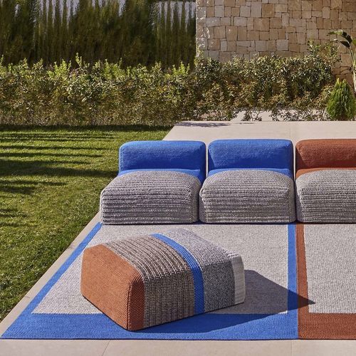 Современный пуф - Mangas Outdoor - GAN RUGS - из ПЭТФ / из губки / квадратный