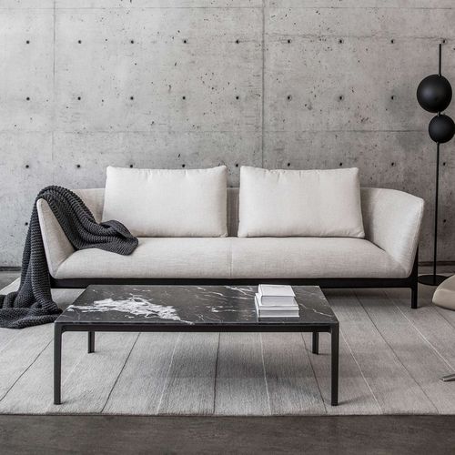 Современный диван - LOFT - BENSEN - из ткани / со съемным покрытием / серый