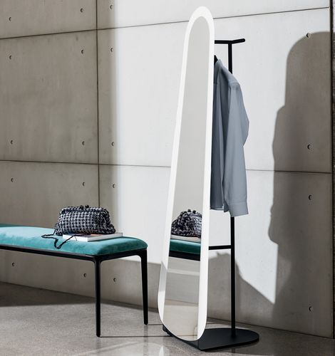 Отдельностоящее зеркало - CLESSIDRA - Sovet Italia - современное / из лакированного металла / позолоченное