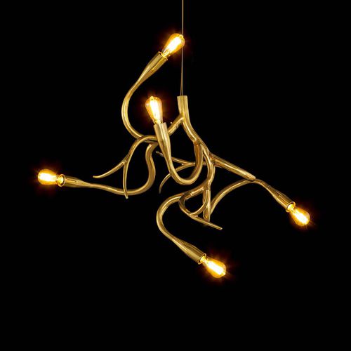 Люстра уникальный дизайн - EDISON'S TAIL : ED5BR - Brand van Egmond - из стекла / из стали / для профессионального использования