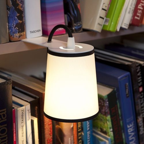 Переносная лампа - LIBRARY LIGHTBOOK - Designheure - из лакированной стали / из ткани / современная