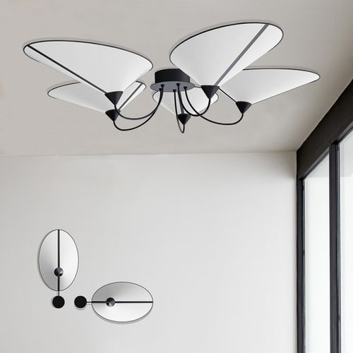 Современный потолочный светильник - SHIELD - Designheure - из лакированной стали / из ткани / LED