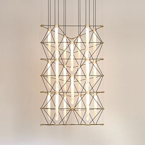 Современная люстра - TRIO MOZAIK - Designheure - из лакированной стали / из матированной латуни / из ткани