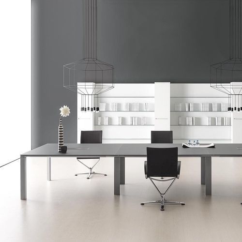 Современный стол для собраний - DV901 VERTIGO - Della Valentina Office - из ламината / из металла / из керамогранита