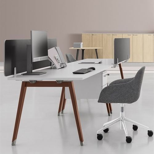 Рабочий стол для офисов открытого типа - DV804 E-PLACE - Della Valentina Office - напольный / от 2 до 4 человек / несколько мест