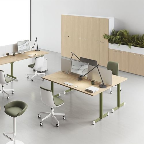 Рабочий стол для офисов открытого типа - DV817 OSLO - Della Valentina Office - напольный / от 2 до 4 человек / современный