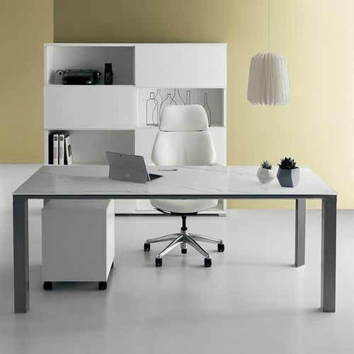 Директорский рабочий стол - DV901 VERTIGO - Della Valentina Office - напольный / современный / из дерева