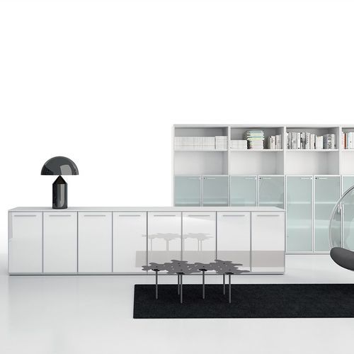 Низкий шкаф для папок - DV503 - Della Valentina Office - высокий / настенный / из дерева