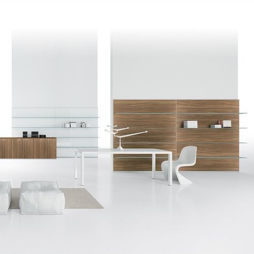 Настенный стеллаж - DV530 BOISERIE - Della Valentina Office - модульный / с роликами / современный