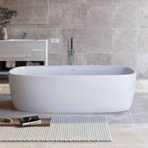 Островная ванна - COLETTA-WHT - Aquatica Marmite SP. Z.o.o - для жилых зданий / из Solid Surface / из камня