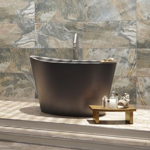 Овальная ванна - TRUE OFURO TRANQUILITY - Aquatica Marmite SP. Z.o.o - островная / для жилых зданий / из Solid Surface