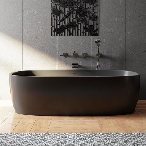 Островная ванна - COLETTA-BLCK - Aquatica Marmite SP. Z.o.o - для жилых зданий / из Solid Surface / из минерального сплава