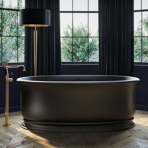 Овальная ванна - APHRODITE-BLCK - Aquatica Marmite SP. Z.o.o - островная / для жилых зданий / из Solid Surface