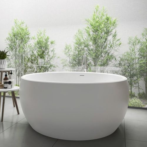 Круглая ванна - AURA - Aquatica Marmite SP. Z.o.o - отдельностоящая / для жилых зданий / из Solid Surface