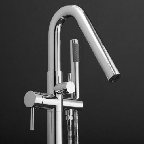 Однорычажный смеситель для ванны - COLONNA WS  - Aquatica Marmite SP. Z.o.o - напольный / из хромированного металла / для ванной комнаты