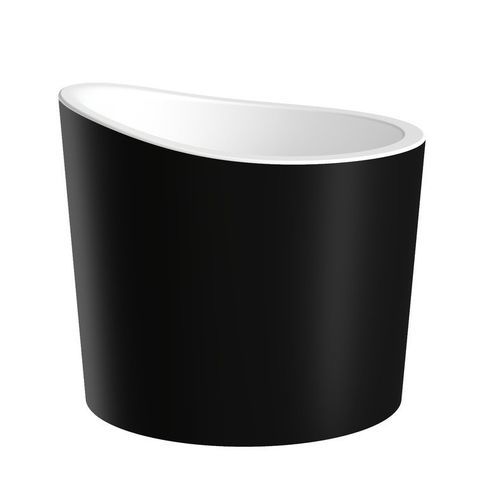 Круглая ванна - TRUE OFURO MINI-BLCK-WHT - Aquatica Marmite SP. Z.o.o - отдельностоящая / для жилых зданий / из минерального сплава