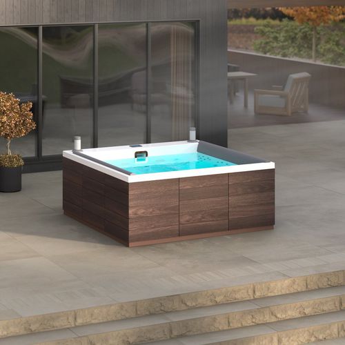 Каркасная спа-ванна - DOWNTOWN-2-SPA - Aquatica Marmite SP. Z.o.o - квадратная / 6 мест / из композита
