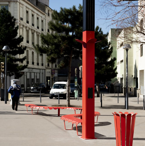 Станция подзарядки для мобильного телефона - SOLAR STICK - TF URBAN - USB / из стали / на солнечной батарее