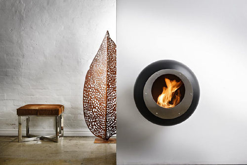 Камин на биоэтаноле - VELLUM BLACK - Cocoon Fires - настенный / Односторонний / с открытой топкой