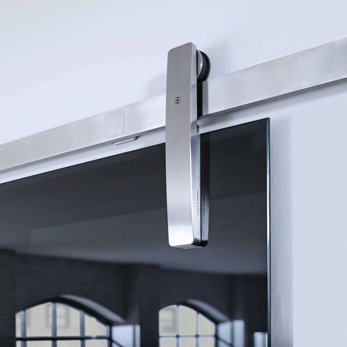 Система скольжения из нержавеющей стали - PURIST ST.1055.PU - MWE Edelstahlmanufaktur - для стеклянной двери / для деревянной двери