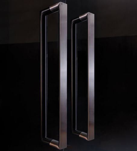 Стационарная дверная ручка для стеклянной двери - CONTORNO  TG.1528 - MWE Edelstahlmanufaktur - из нержавеющей стали / современная / вмонтированная