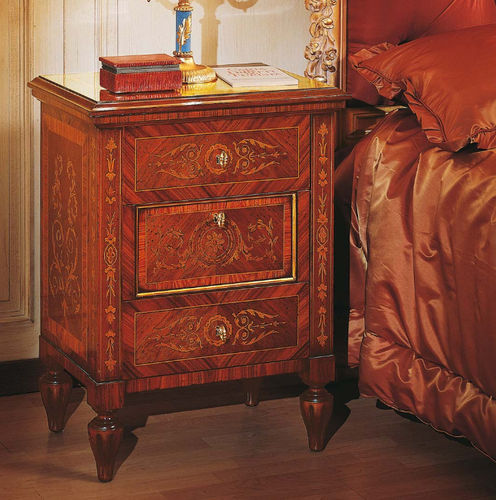 Стилизованный ночной столик - MAGGIOLINI - VIMERCATI MEDA LUXURY CLASSIC FURNITURE - из орехового дерева / из палисандра / с основанием из древесины