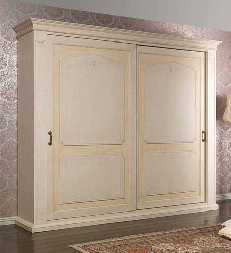 Стилизованный шкаф для одежды - BOTTICELLI - VIMERCATI MEDA LUXURY CLASSIC FURNITURE - из дерева / с раздвижной дверцей / цвета слоновой кости