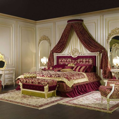 Кровать с балдахином - ROME - VIMERCATI MEDA LUXURY CLASSIC FURNITURE - двуспальная / стилизованная / обитая