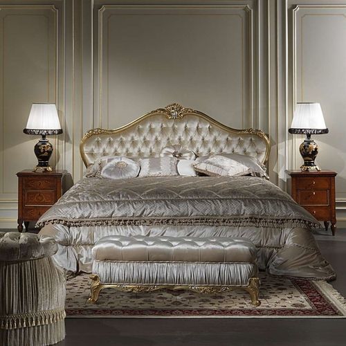 Двуспальная кровать - Maggiolini 925 - VIMERCATI MEDA LUXURY CLASSIC FURNITURE - стилизованная / обитая / с обитым изголовьем