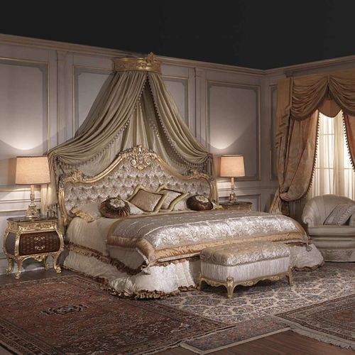 Кровать с балдахином - EMPERADOR GOLD - VIMERCATI MEDA LUXURY CLASSIC FURNITURE - двуспальная / стилизованная / обитая