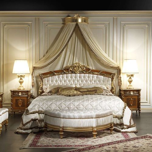 Кровать с балдахином - art. 2011 - VIMERCATI MEDA LUXURY CLASSIC FURNITURE - двуспальная / в стиле Людовика XVI / обитая