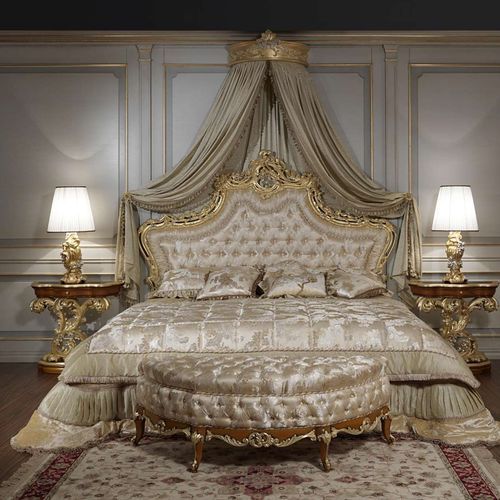 Кровать с балдахином - art. 2012 - VIMERCATI MEDA LUXURY CLASSIC FURNITURE - двуспальная / барокко / обитая