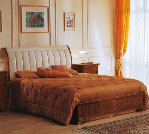 Двуспальная кровать - Nineteenth Century French - VIMERCATI MEDA LUXURY CLASSIC FURNITURE - стилизованная / обитая / с обитым изголовьем