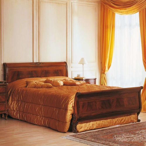 Двуспальная кровать - French Nineteenth Century - VIMERCATI MEDA LUXURY CLASSIC FURNITURE - стилизованная / с обитым изголовьем / из орехового дерева