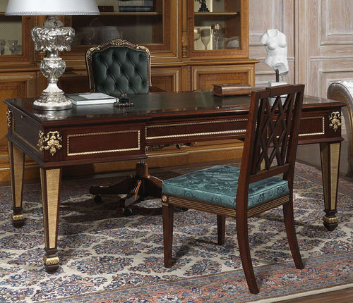 Напольный рабочий стол - Ermitage - VIMERCATI MEDA LUXURY CLASSIC FURNITURE - стилизованный / из красного дерева / прямой