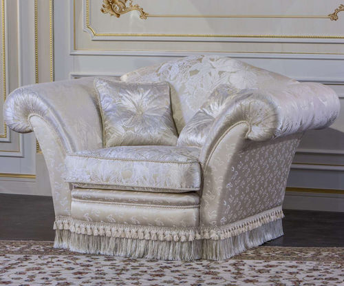Стилизованное кресло - Vanity - VIMERCATI MEDA LUXURY CLASSIC FURNITURE - из ткани / с подушками / белое