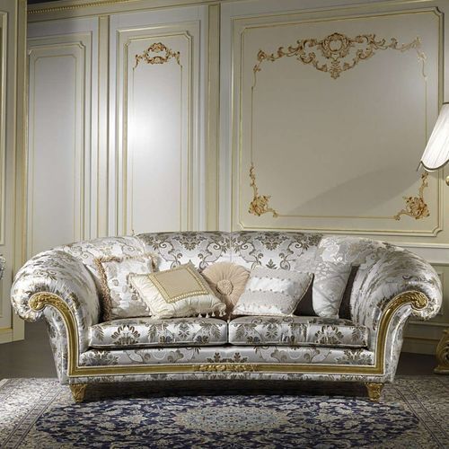 Стилизованный диван - Palace - VIMERCATI MEDA LUXURY CLASSIC FURNITURE - для гостиной / из ткани / с подлокотниками